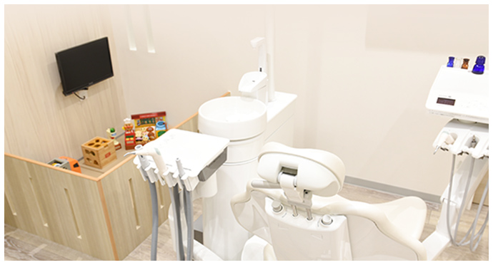 診療室にもキッズスペースあり！